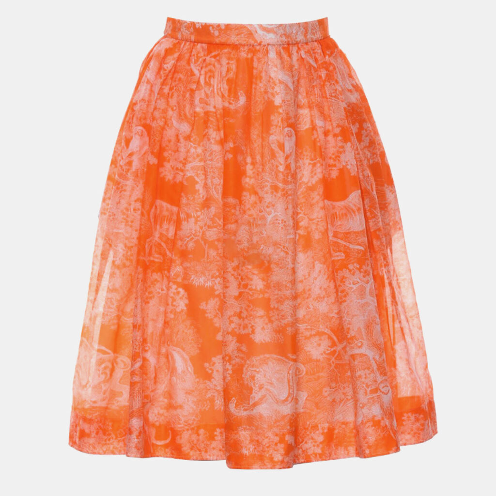 luxury-women-dior-used-clothes-p1101065-001 Christian Dior Knee-Length Printed Skirt IT Women 38