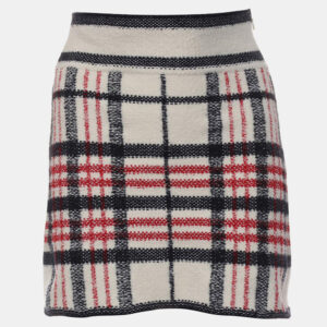 Christian  Dior Logo Plaid Mini Skirt FR Women 34