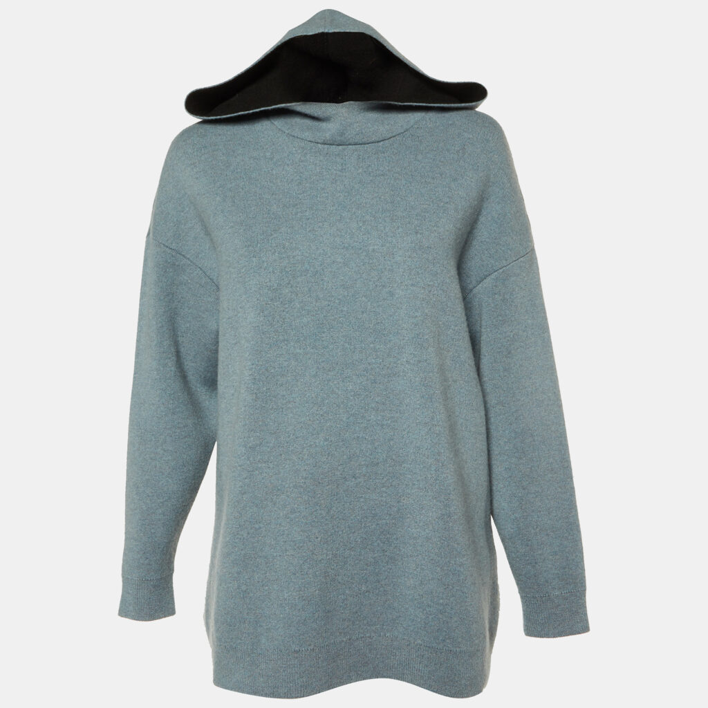 luxury-women-dior-used-clothes-p1122086-001 Dior Grey Cashmere Blend J'adior 8 Hooded Sweater S
