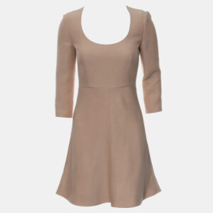 Dior Nude Wool and Silk U-Neck Mini Dress IT Women 38