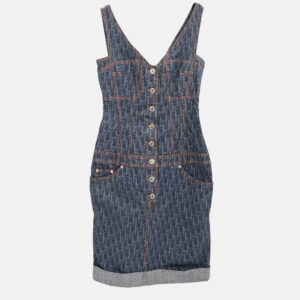 Christian Dior Sleeveless Indigo Denim Dress Size 36
