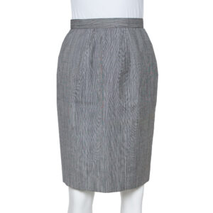 Christian Dior Grey Wool High Waist Pencil Skirt M