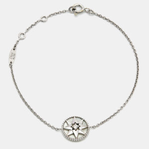 Dior Rose Des Vents Mother of Pearl Diamond 18k White Gold Bracelet