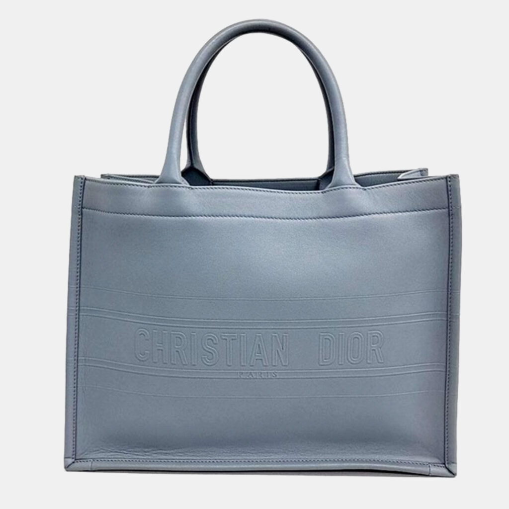 luxury-women-dior-used-handbags-p1008046-005 Dior Sky Blue Leather Book Tote Bag
