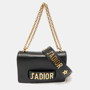 Dior Black Leather Medium J'Adior Flap Shoulder Bag