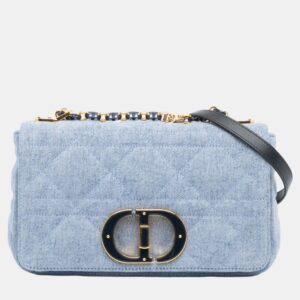 Dior Blue Denim Medium Caro Shoulder Bag