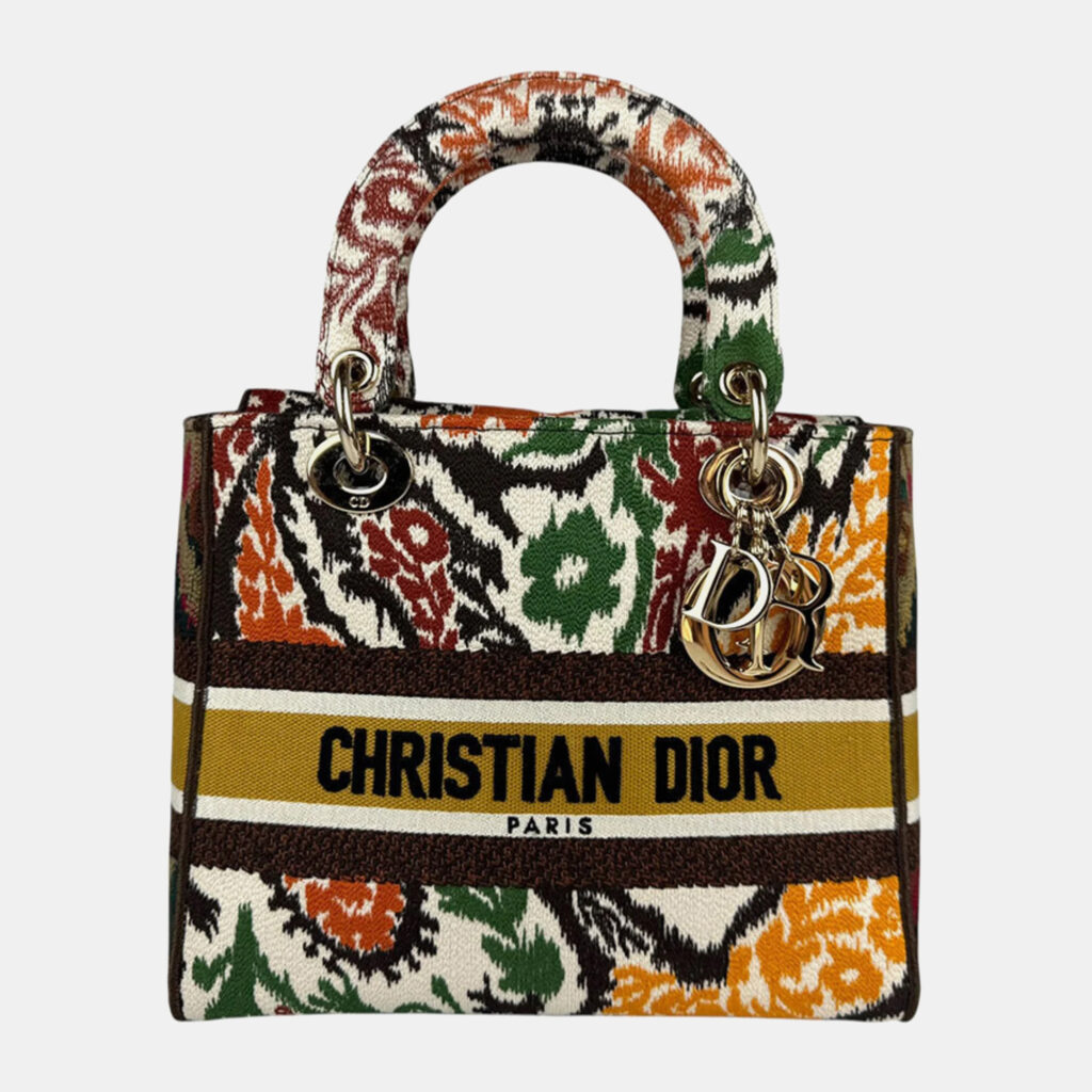 luxury-women-dior-used-handbags-p1128484-001 Dior Brown Canvas Lady D-Lite Shoulder Bag