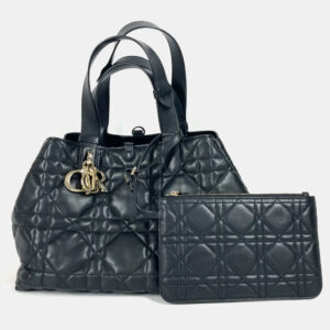 Dior Black Calfskin Medium Toujour Tote Bag