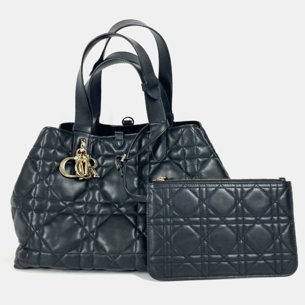 luxury-women-dior-used-handbags-p1137205-016 Dior Black Calfskin Medium Toujour Tote Bag