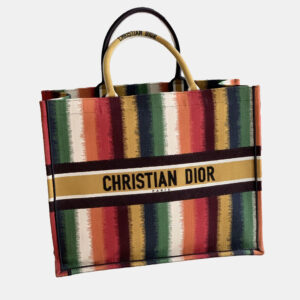 Dior Multicolor Canvas Large Book Tote Bag