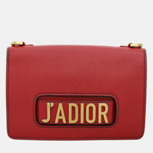 Dior Red Leather J'Adior Flap Bag