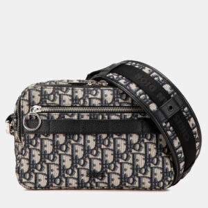 Dior Navy Blue Oblique Canvas Safari Crossbody