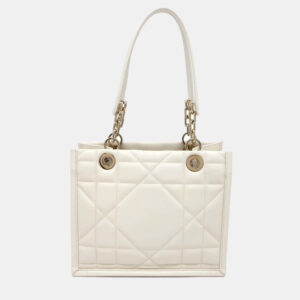 Dior Ivory Leather Archicannage Essential Tote Bag