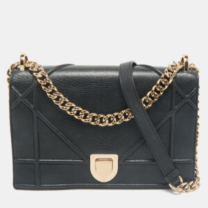 Dior Black Leather Medium Diorama Flap Bag