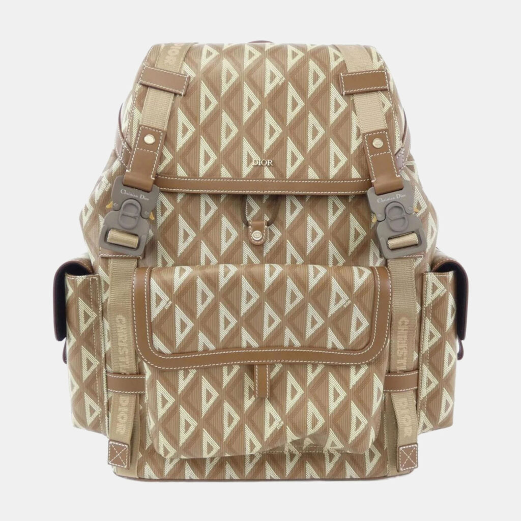 luxury-women-dior-used-handbags-p1157447-005 Christian Dior Large CD Diamond Hit The Road Backpack