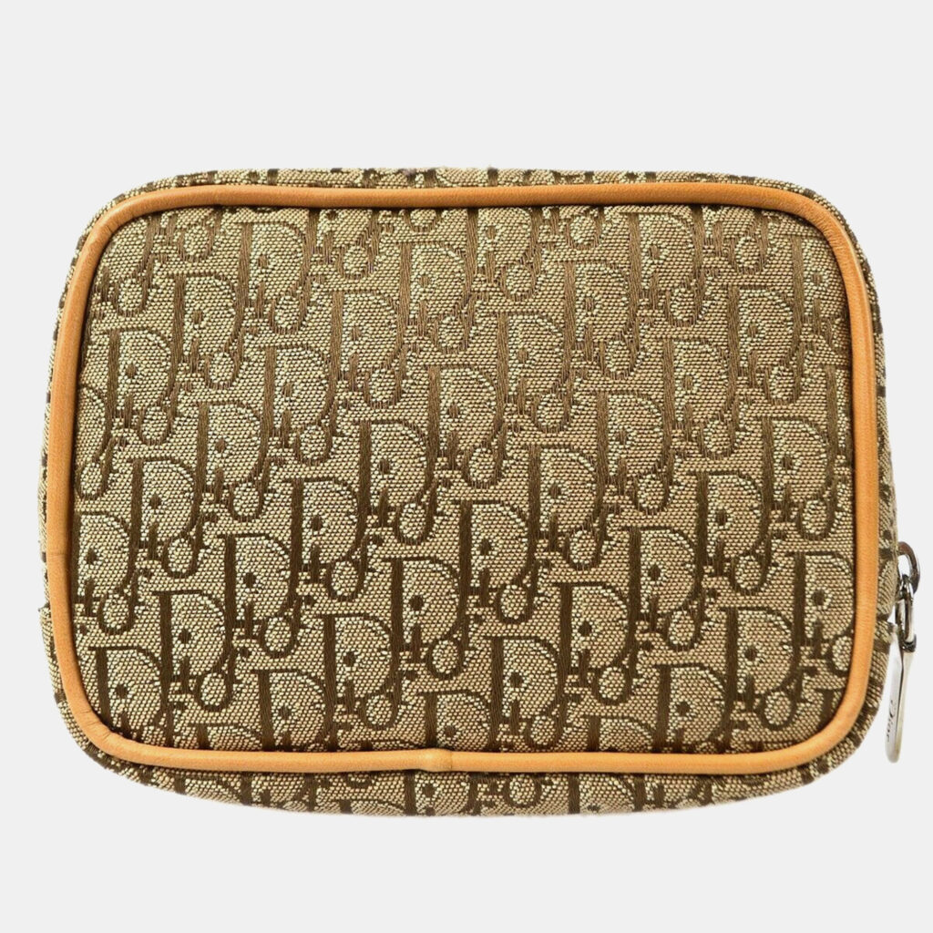 Dior Beige/Brown Canvas Trotter Mini Multi Pouch Bag