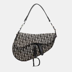Dior Blue Diorissimo Canvas Saddle Bag