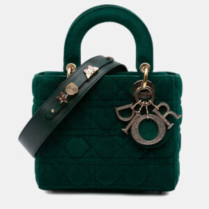Dior Green Small Velvet Cannage My ABCDior Lady Dior