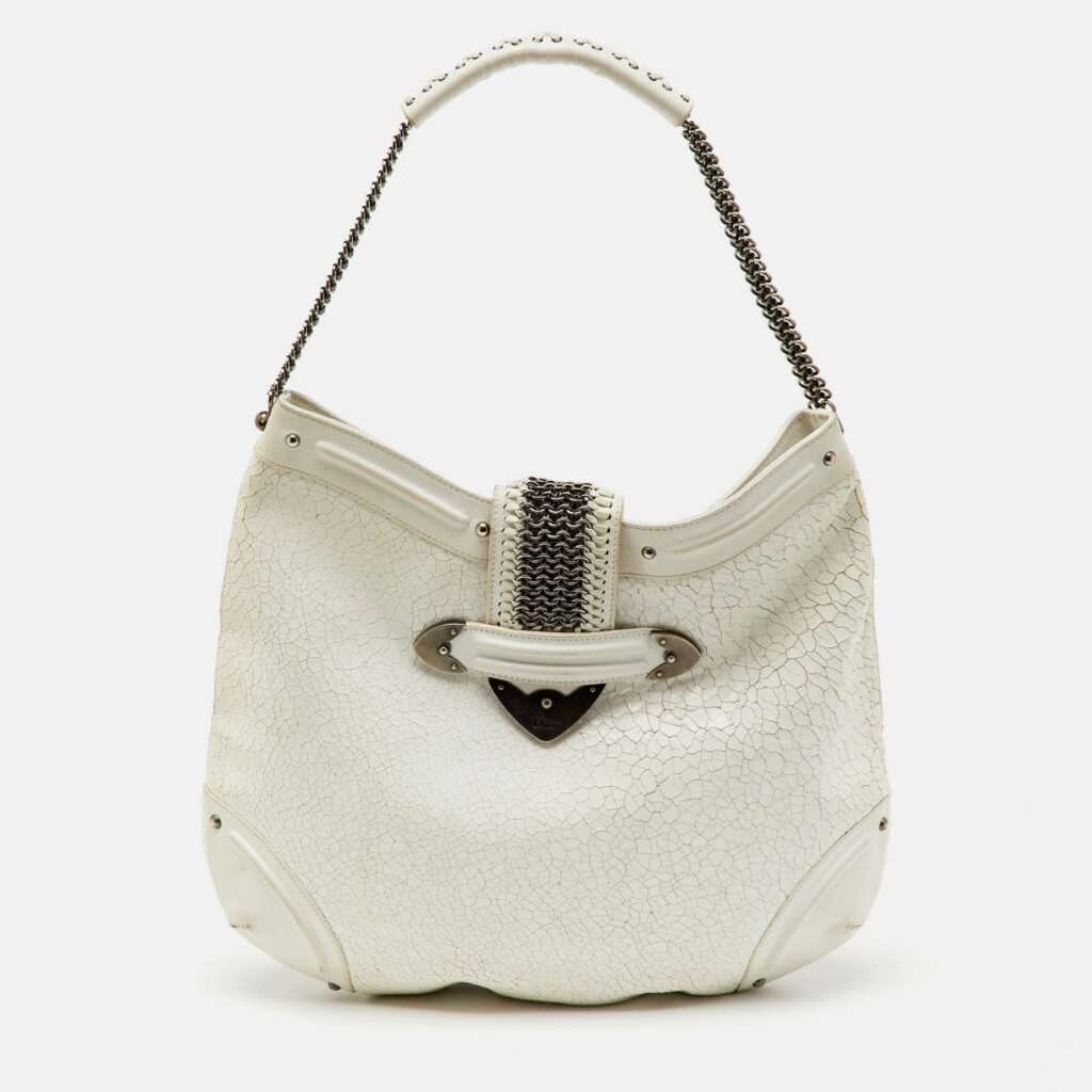luxury-women-dior-used-handbags-p1164573-015 Dior White Crackle Leather Jeanne Hobo