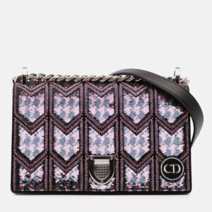 Dior Pink Small Sequin Embroidered Diorama Crossbody
