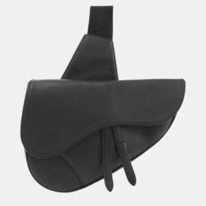 Dior Saddle Black Leather Shoulder Bag
