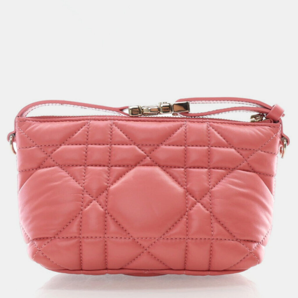 luxury-women-dior-used-handbags-p1169571-001 Dior DiorTravel Nomad Small Macrocannage Quilt Calfskin Pouch