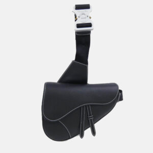 Christian Dior Saddle Black Leather Handbag