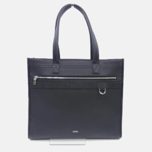 Dior Black Leather Tote Bag