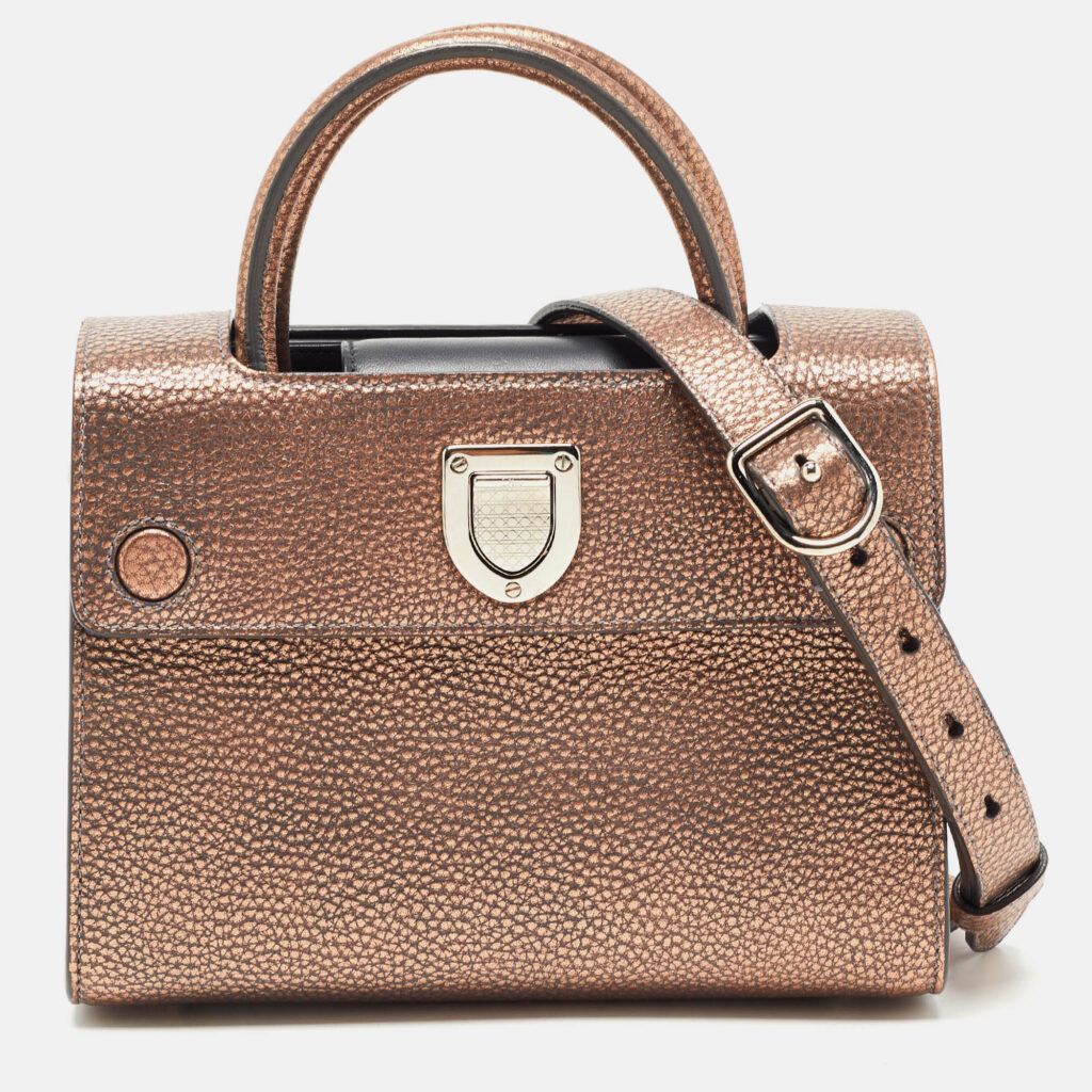 luxury-women-dior-used-handbags-p791046-014 Dior Bronze Leather Mini Diorever Tote