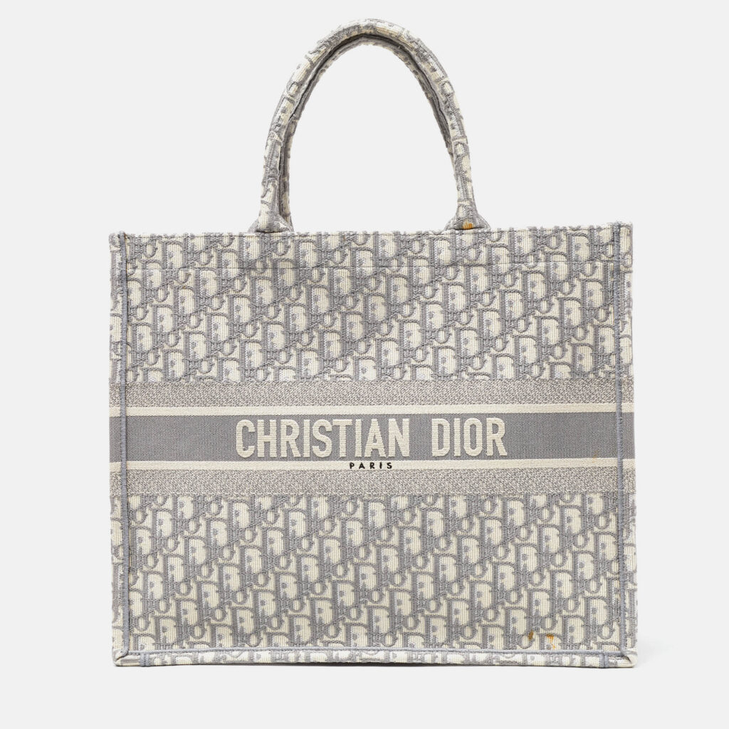 luxury-women-dior-used-handbags-p975869-003 Dior Grey Oblique Canvas Large Book Tote