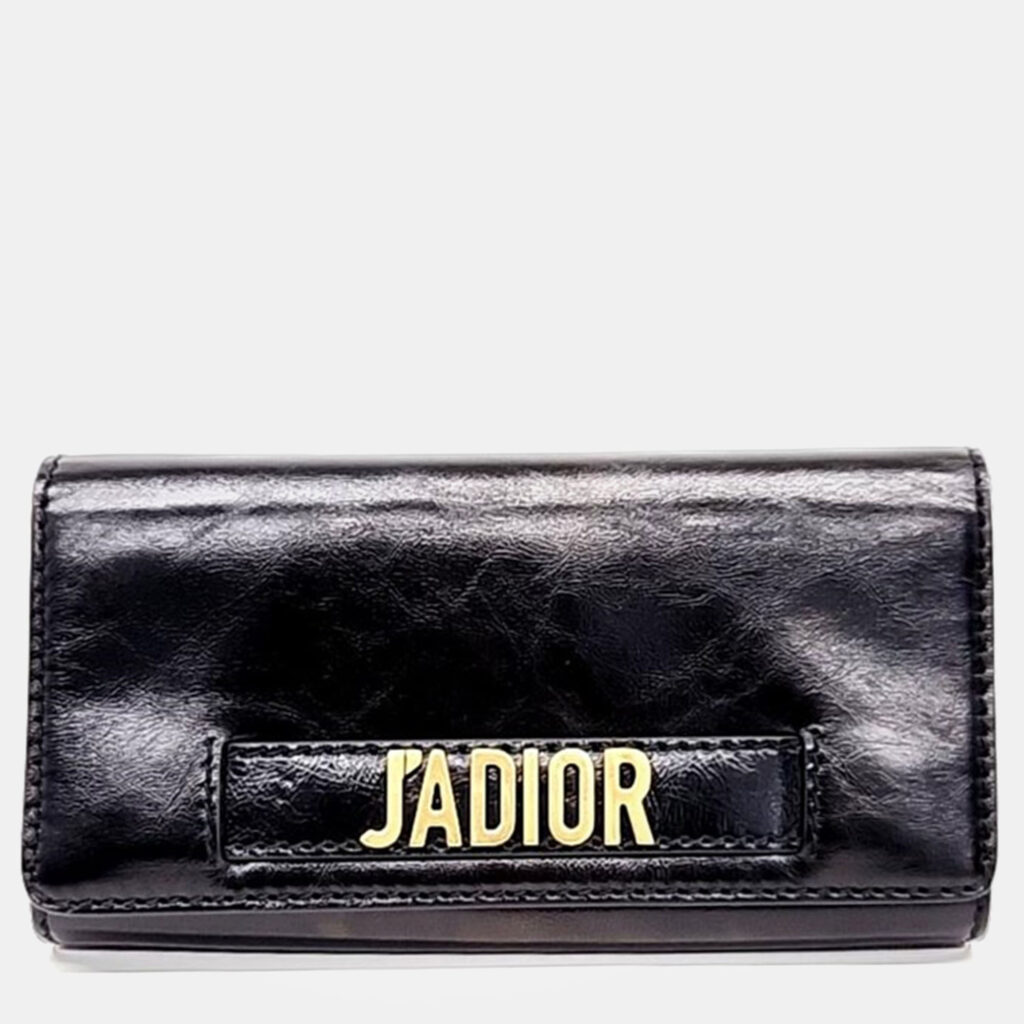 luxury-women-dior-used-handbags-p992545-002 Dior Black Leather J'Adior Mini Chain Crossbody Bag
