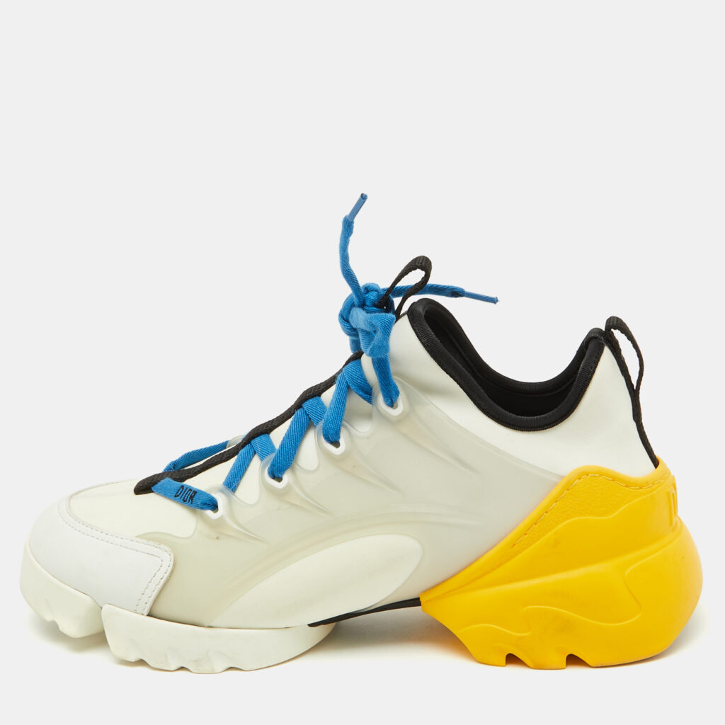 Dior Multicolor Neoprene and Rubber D-Connect Sneakers Size 37.5