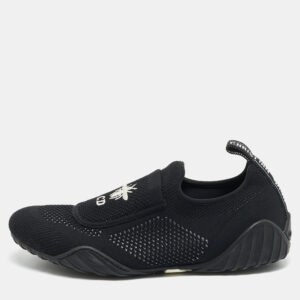 Dior Black Knit Fabric D-Fence Low Top Sneakers Size 38.5