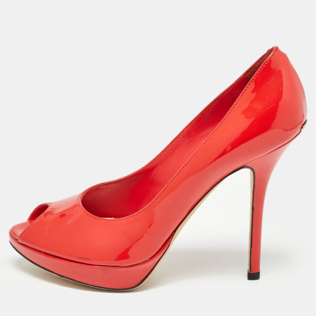 luxury-women-dior-used-shoes-p995835-001 Dior Red Patent Leather Miss Dior Pumps Size 37