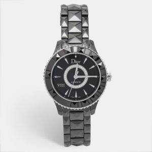 Dior Black Diamond Ceramic Stainless Steel Dior VIII CD1245E0C002 Women's Wristwatch 38 mm