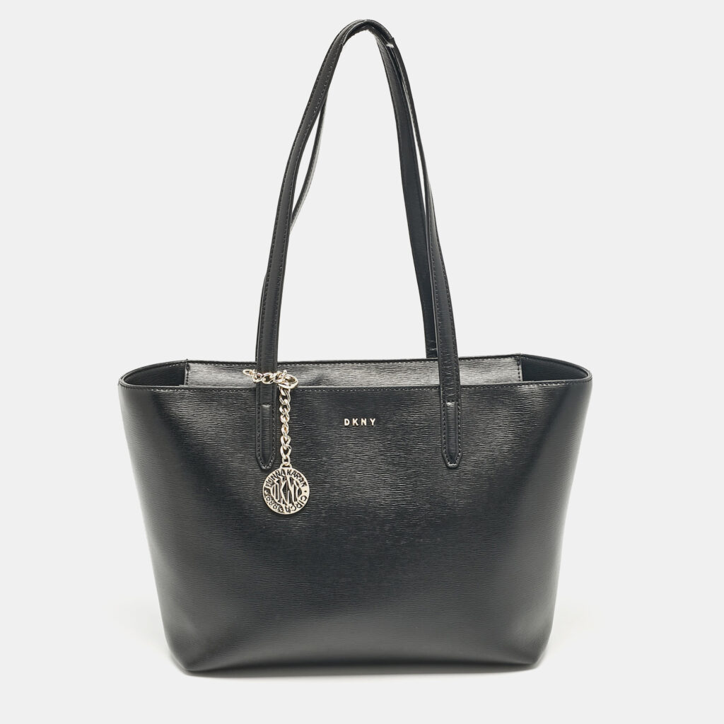 luxury-women-dkny-used-handbags-p1034393-012 DKNY Black Leather Medium Bryant Tote
