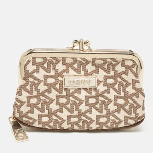 Stella McCartney Cream Faux Suede Falabella Chain Clutch