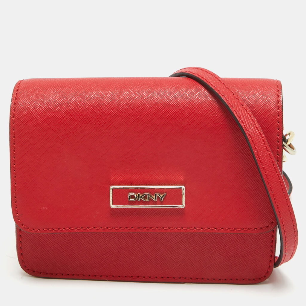 luxury-women-dkny-used-handbags-p1093953-014 Dkny Red Leather Mini Flap Crossbody Bag