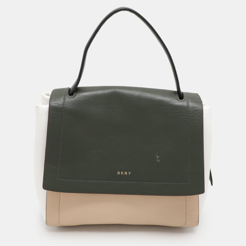 luxury-women-dkny-used-handbags-p1112846-001 Dkny Tricolor Leather Top Handle Bag