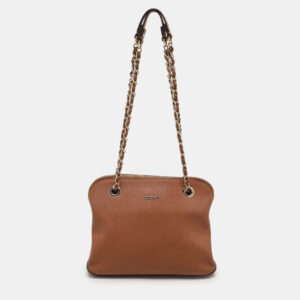DKNY Brown Leather Bryant Park Shoulder Bags