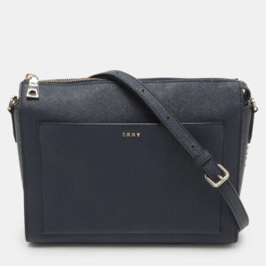 Dkny Blue Leather Bryant Crossbody Bag