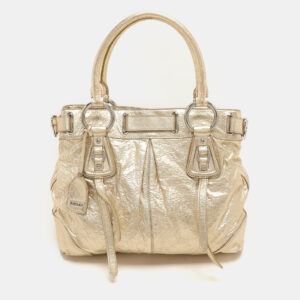 DKNY Gold Crinkled Leather Tote