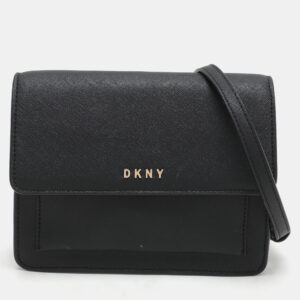 dkny black leather bryant park crossbody bag