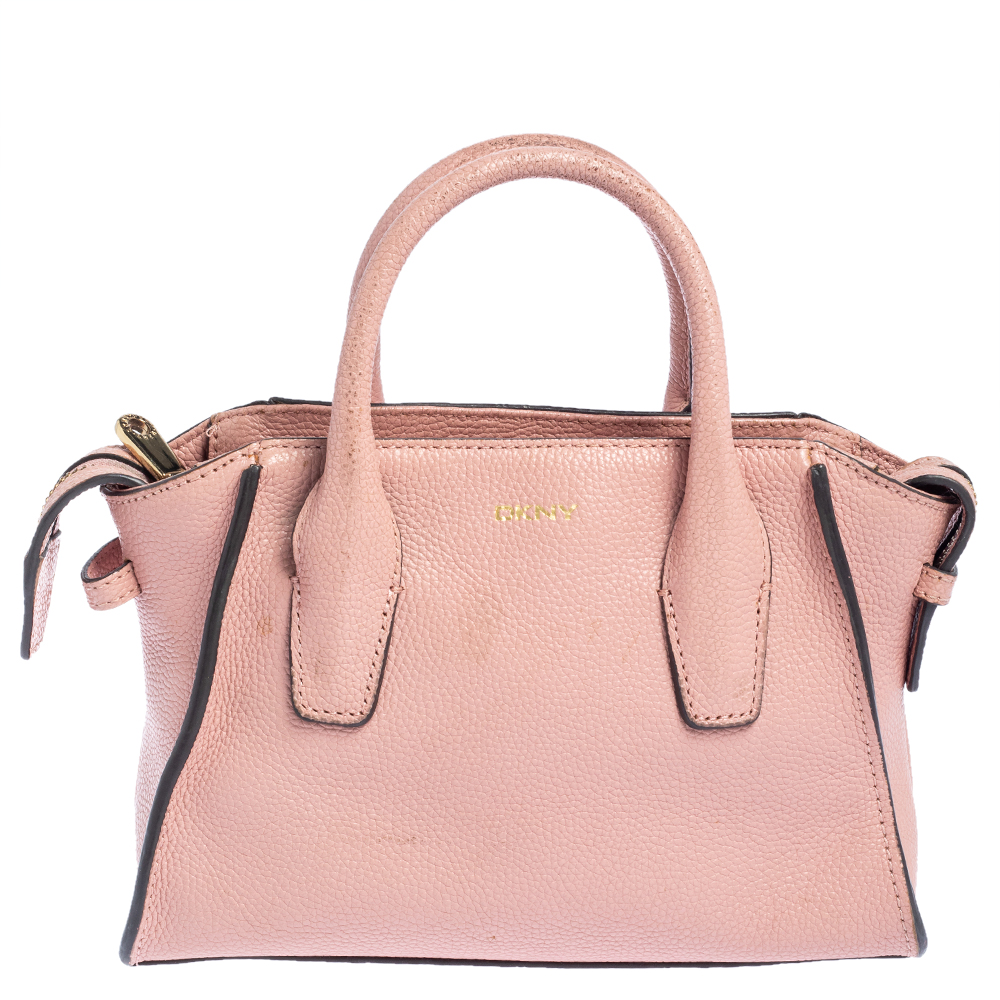 luxury-women-dkny-used-handbags-p453342-004 DKNY Pink Leather Chelsea Satchel