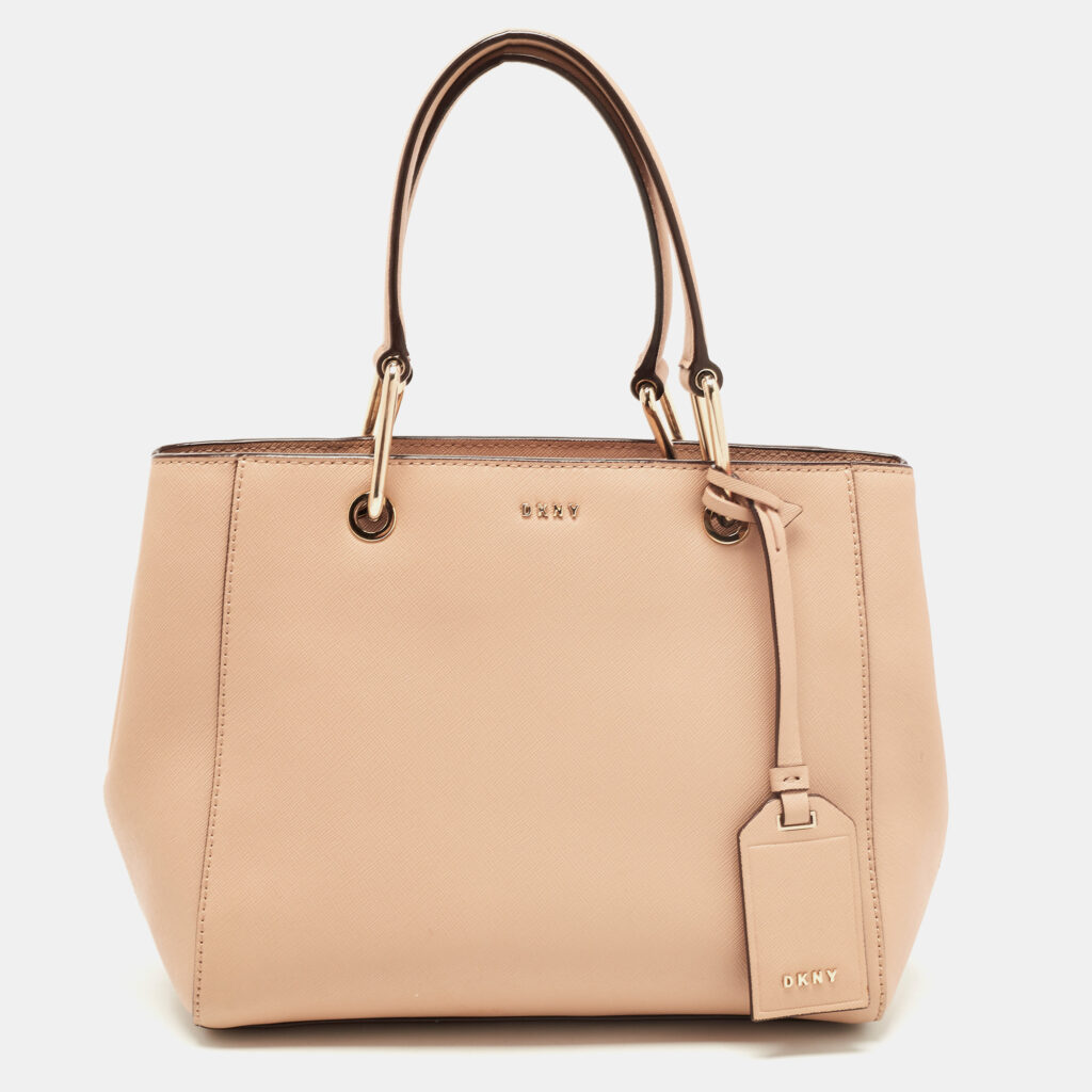 luxury-women-dkny-used-handbags-p814796-011 DKNY Beige Leather Tote
