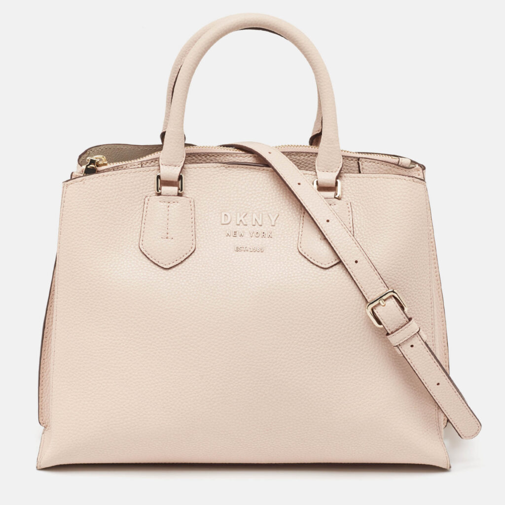 luxury-women-dkny-used-handbags-p997227-018 DKNY Pink Pebble Leather Noho Tote