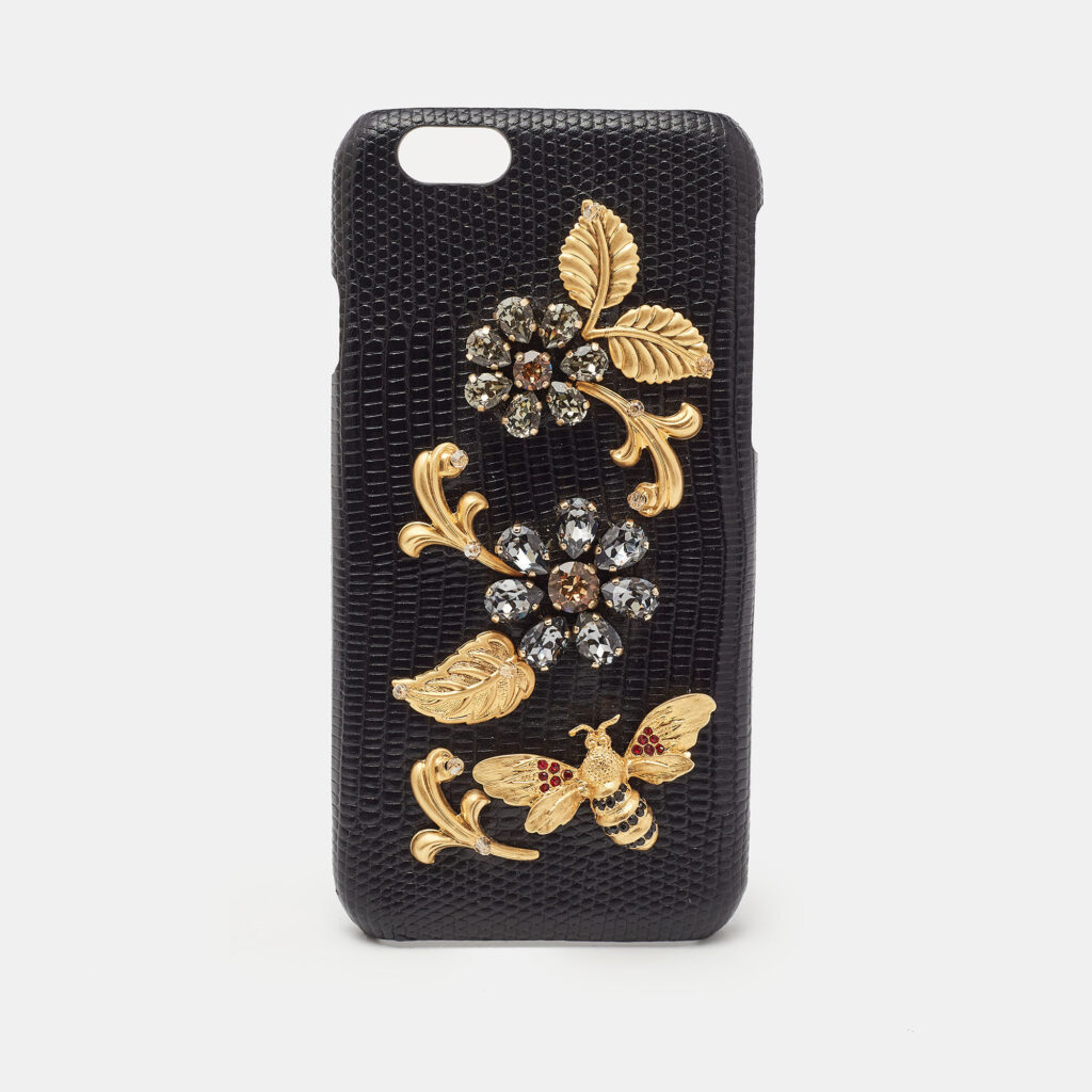 luxury-women-dolcegabbana-new-accessories-p1081208-003 Dolce & Gabbana Black Jeweled iPhone 7 Phone Case