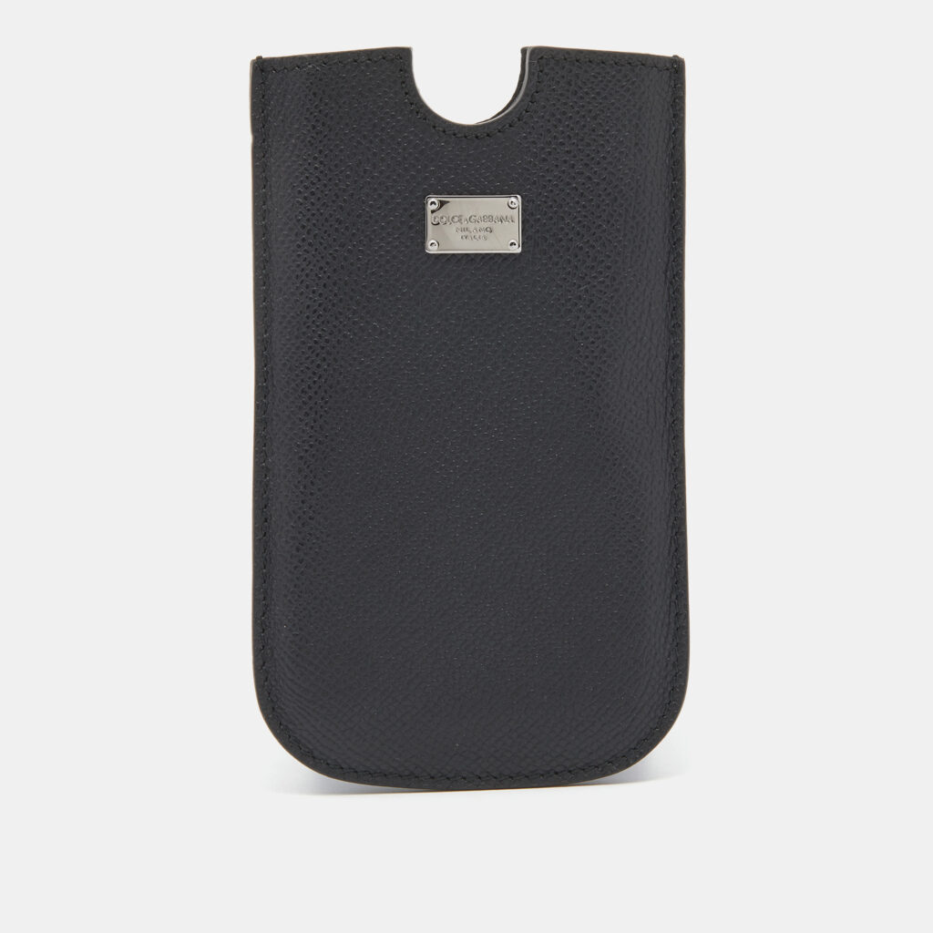 luxury-women-dolcegabbana-new-accessories-p669782-007-1 Dolce & Gabbana Black Leather SIII Smartphone Case