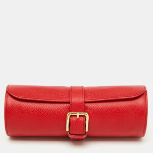 Dolce & Gabbana Red Leather Travel Watch Case
