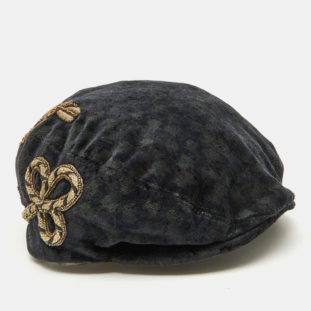 luxury-women-dolcegabbana-used-accessories-p1131038-003 Dolce & Gabbana Grey Embellished Cap Size 58